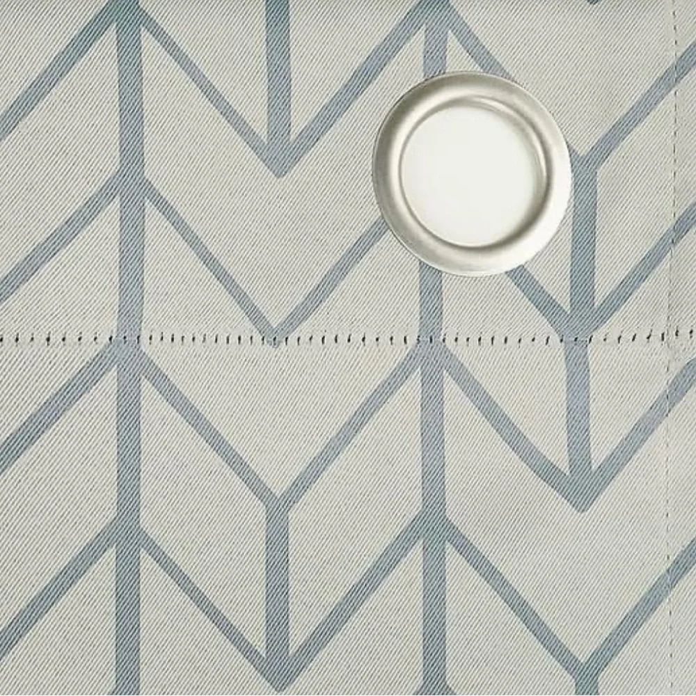 Sun Zero Kenwood Chevron Blackout Grommet Curtain Panel; Set of 3 40x84”